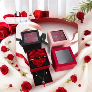 Forever Soap <b>Roses</b> Flower <b>Box</b> Gift Unique Love Shape Gift Eternal <b>Rose</b> Flower Heart Preserved <b>Roses</b> Flower Jewelry <b>Box</b> - Product Image 4