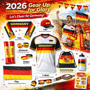 Ensemble cadeau pour supporters de football : T-shirt en coton, casquette de baseball, sac à cordon, bouteille d'eau sportive, cadeaux promotionnels - Product Image 5