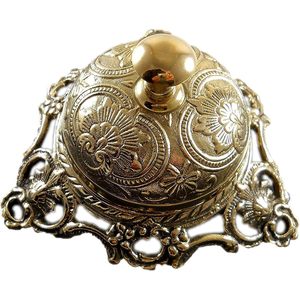 PARIJAT Handicraft Brass Desk <b>Bell</b> Solid & Ornate for Hotel Restaurant Schools & Reception Areas - Product Image 2