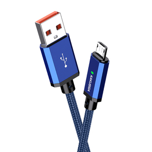 Kakusiga Chất Lượng Tốt 1M 2.4A Bện Thông Minh Sạc Cáp Dữ Liệu Micro-USB Cable Với LED Ánh Sáng - Product Image 3