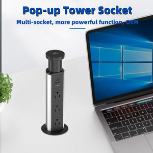 Tira de alimentación de receptáculo de EE. UU./Reino Unido/UE con carga inalámbrica de 15W y toma de corriente emergente de carga rápida tipo C PD20W - Product Image 4