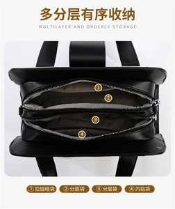 Bolso de Mano Multicapa para Mujer, de Lujo, Diseño de Alta Gama, Gran Capacidad, Tipo Boston, de Cuero de Calidad - Product Image 3