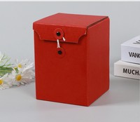Venta al por mayor personalizable UV Foil corrugado Kraft caja de embalaje para té regalos tazas ropa interior calcetines cuero de vaca-Caja carpetas
