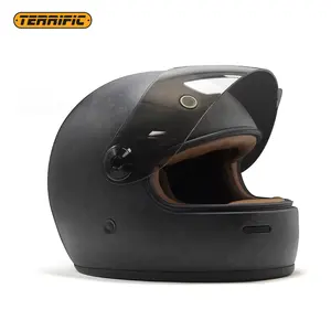 Casque de moto OEM DOT intégral en fibre de verre casque de moto intégral de haute qualité pour hommes course rétro modulaire de marque cool