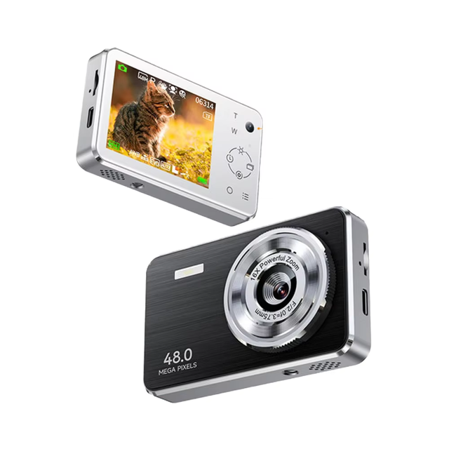 2.4-Inch IPS Touch Screen 48MP Digital Video Camera with CMOS Sensor Built-In Flash and Multiple Filters for Vlogging