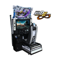 Initial D Adult Arcade Racing Simulator Machine d'amusement de conducteur de voiture vidéo en métal à pièces Langue anglaise