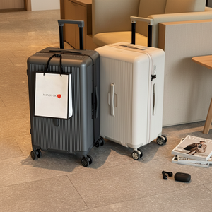 Valise trolley en aluminium entièrement renforcée 20 24 26 pouces avec roues pivotantes, bagage de voyage pour étudiants, hommes et femmes - Product Image 1