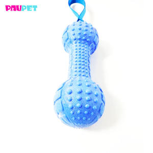 Dayanıklı özel <span class=keywords><strong>Pet</strong></span> köpek çiğnemek oyuncak dambıl şekli el kayışı ile köpek TPR oyuncak - Product Image 2