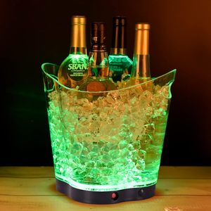 Seau à glace à LED dégradé coloré portable de <span class=keywords><strong>6</strong></span> <span class=keywords><strong>litres</strong></span> en plastique pour <span class=keywords><strong>champagne</strong></span> et vin pour la bière - Product Image 2