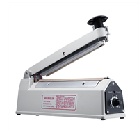 Scellant à impulsion manuel portable de 200mm avec fil chauffant avec coupeur-Mini machine à sceller les sacs pour l'emballage des aliments/bonbons/fruits