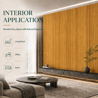 Panneau mural en placage de bois MORLENX Honey Oak Carbon Crystal Board pour la décoration intérieure des salons et villas