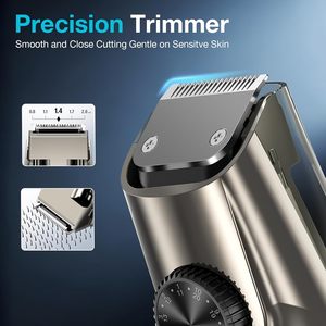 Regolabarba Sottovuoto Impermeabile IPX6 per Uomo con Lunghezza Regolabile e Pettine, Rasoio per Baffi - Product Image 3