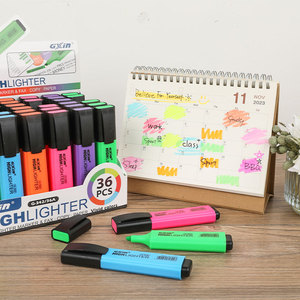 Gxin G-342/36A Bán Buôn <span class=keywords><strong>Highlighter</strong></span> Bút Đánh Dấu Bộ Của 36 Miếng Trong Sáu Màu Sắc Sống Động Biểu Tượng Tùy Chỉnh Huỳnh Quang Bút Cho Trẻ Em - Product Image 4