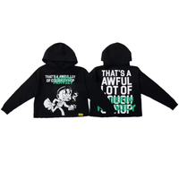 Sweat-shirts à capuche de qualité supérieure pour hommes, marque de vêtements, pull-over noir avec motif 'C'est vraiment beaucoup de sirop contre la toux'