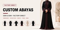 Robe Maxi de Bohème Arabe pour Femme Devant avec Pleine de Broderie et Paillettes Motifs Ethniques