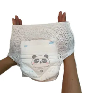 Cheapest Highly Absorbent Super Soft Top Sheet Disposable Baby Pants Diaper Training Pants Pull Up Wholesale Pants For Babe