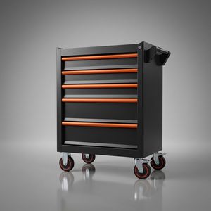 Family Use Heavy Duty Steel Tool <b>Chest</b> Simple Appearance Anti-fade Coating Lockable Multi <b>Drawer</b> Rolling Cabinet - Product Image 1