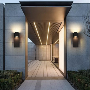 Lámpara de Pared LED Moderna Minimalista para Exteriores, IP65 Impermeable, de Acero Inoxidable, para Villa, Patio, Balcón - Product Image 2