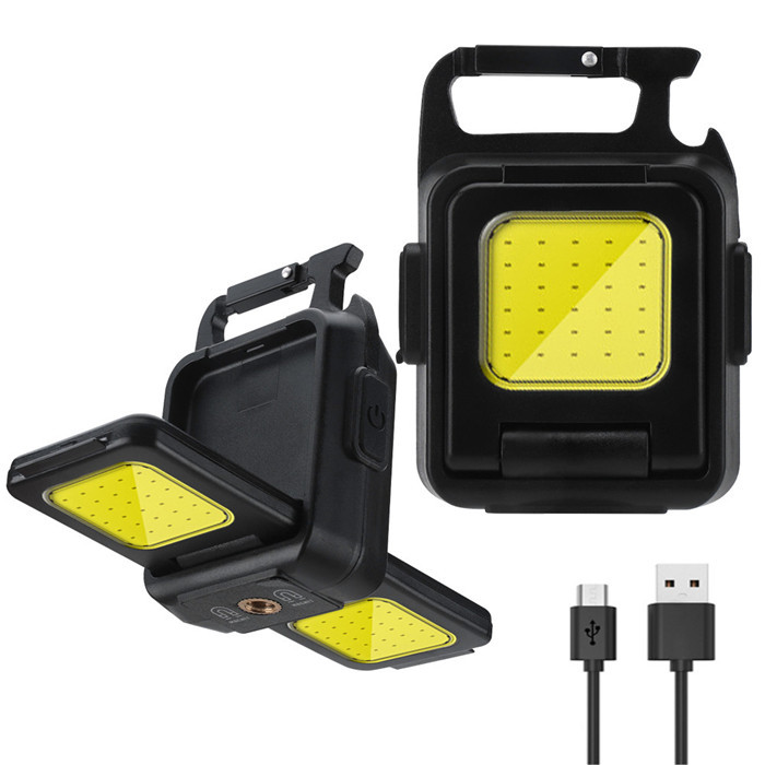 Promotional Multi-functional Mini COB LED Pocket Flashlight Rechargeable IPX4 Waterproof 200LM High Lumen Aluminum Workshop Work