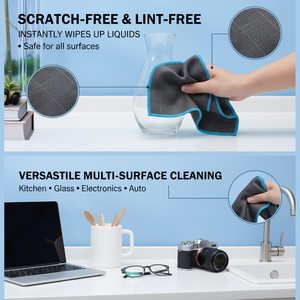 Autoerizo 50x40cm 400GSM Chiffons en fibre de carbone <span class=keywords><strong>sans</strong></span> verre, chiffons en microfibre de carbone <span class=keywords><strong>pour</strong></span> le nettoyage des fenêtres, fibre de carbone - Product Image 5