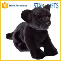Peluche Panthère Noire Réaliste, Jouet en Peluche Doux pour Enfants et Adultes, Cadeau de Collection au Design Réaliste