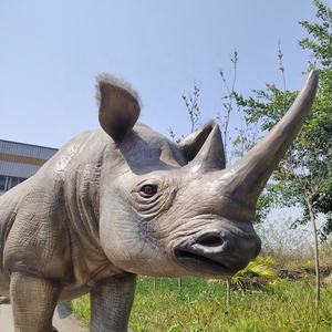 Simulation anti-soleil fait à la main nouveau design animatronique modèle animal mécanique rhinocéros à vendre - Product Image 3