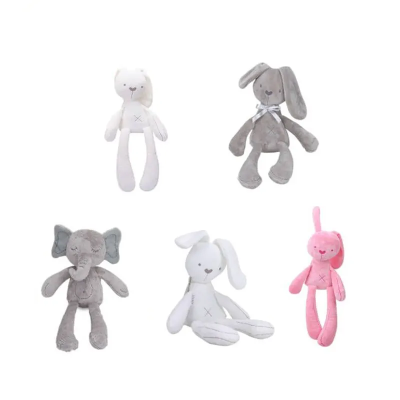 Mainan boneka hewan, mainan lembut potongan mewah boneka kelinci bayi mainan tidur bayi