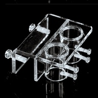 Clip de fixation en acrylique pour aquarium - Support de tube d'eau sans perçage pour l'alimentation et les conduites d'air des aquariums
