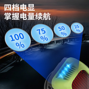 Bicycle Taillight <b>Rechargeable</b> Led Warning <b>Light</b> IpX4 Waterproof <b>Night</b> Riding <b>Light</b> For Mountain Bike Hiking Camping - Product Image 4