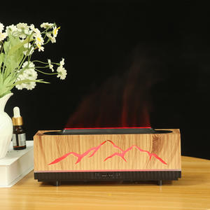 Mountain Design 3D Flame <b>Humidifier</b> 0.5L Aroma Diffuser Desktop Indoor Use with Timing Function US EU <b>UK</b> AU Standard - Product Image 4