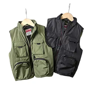 Multi Pocket Vest Thicken Ärmellose Jacke Weste Schwimmweste Jacken mit Taschen für Kinder Jungen