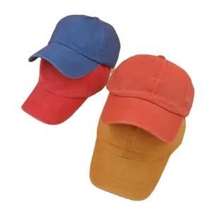 Personalized unisex 6 panel promotional vintage disdressed ponytail base ball baseball sports dad hat cap supplier