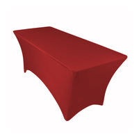 Nappe en polyester personnalisable de haute qualité de 6 pieds pour hôtel maison banquet de fête de mariage rectangulaire imprimé ajusté noël