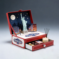 Cadeau personnalisé de luxe pour la Saint-Valentin - Bougie parfumée, chocolat, bonbon 3D, emballage rigide brillant avec lamination UV