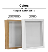 Nouvelle Arrivée Cadre Photo Boîte d'Ombre 5x7 en Bois Noir, Profondeur 3cm (2 Pouces) avec Verre – Tailles 8x10, 16x20, A3, A4 Disponibles