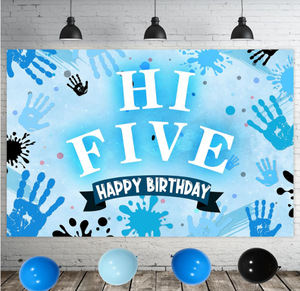 Dolphin Star DSB-838 Décoration de fête <span class=keywords><strong>Joyeux</strong></span> <span class=keywords><strong>Anniversaire</strong></span> : Bannière, 5 Ballons en Aluminium, Décoration de Gâteau et de Cupcake, Ballons en Latex à l'Hélium - Product Image 5