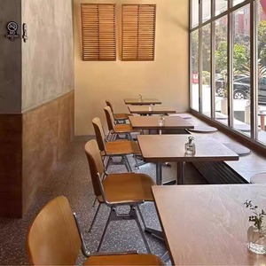 Mesas y Sillas de Acero y Madera para Hostales Juveniles, Restaurantes y Hoteles, Muebles de Diseño Comercial Minimalista que Aportan un Toque Especial - Product Image 5