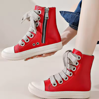 Baskets respirantes en cuir PU pour femmes avec fermeture à lacets épais – Nouveaux styles printemps-été-automne-hiver