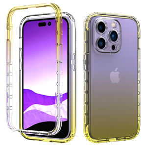 เคสโทรศัพท์ไล่ระดับสีโปร่งใสสูงสำหรับ iPhone 16 17 Pro Air Max 15 14 13 11 8 Pro Max PLUS S23 S22 S21 PLUS ultra - Product Image 3