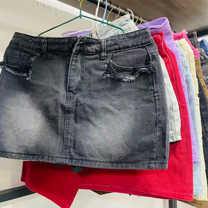 Minifalda de Mezclilla Plisada Estilo Y2K <span class=keywords><strong>Vintage</strong></span> al por Mayor para Mujer, Falda de Verano JackWen, <span class=keywords><strong>Ropa</strong></span> <span class=keywords><strong>Usada</strong></span> - Product Image 1