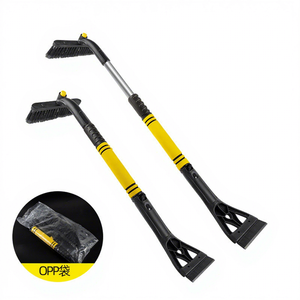 Brosse à neige rétractable et pelle à glace pour voiture – Grattoir à neige et à glace pour véhicule – Brosse de déneigement et grattoir en plastique pour nettoyer la glace - Product Image 1