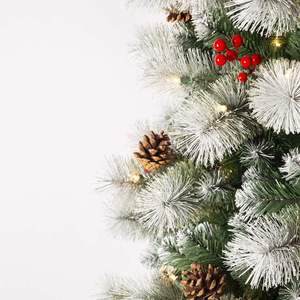 Factory-direct Pine Needle Christmas <b>Tree</b> <b>with</b> Berry Pinecones and White LED <b>Lights</b> Christmas <b>Tree</b> - Product Image 2