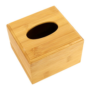 Caja de pañuelos de madera personalizada al por mayor de fábrica, caja de pañuelos de estilo chino para sala de estar, caja de madera cuadrada, se puede personalizar con logotipo o patrón. - Product Image 3