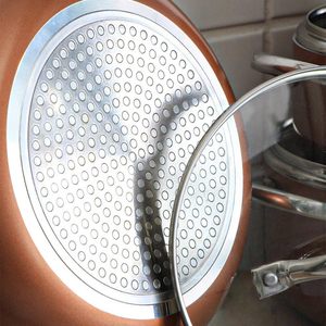 Ensemble de casseroles et poêles en céramique de haute qualité, modernes, avec poignées en acier inoxydable, 10 pièces, en cuivre et aluminium - Product Image 6