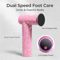 Lime à pieds électrique professionnelle 60W avec 2 vitesses réglables et écran LED, lime à pieds en aluminium pour salon et domicile