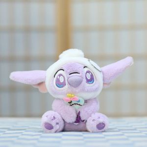 Llavero de peluche de <span class=keywords><strong>Lilo</strong></span> & Stitch, adorable colgante de juguete de peluche de Stitch y <span class=keywords><strong>Angel</strong></span> con orejas de conejo para regalo de niñas - Product Image 4