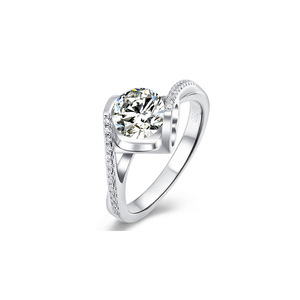 Bague <span class=keywords><strong>de</strong></span> mariage pour femme SYJ S925 en argent sterling, style européen et américain, micro-pavée, motif <span class=keywords><strong>baiser</strong></span> d'<span class=keywords><strong>ange</strong></span>, moissanite taillée diamant - Product Image 5