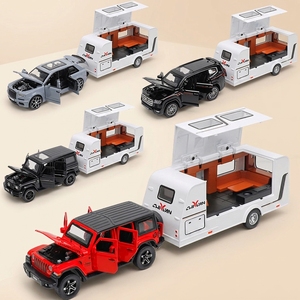 Set <span class=keywords><strong>de</strong></span> 32 Modelos <span class=keywords><strong>de</strong></span> Autos <span class=keywords><strong>de</strong></span> Aleación <span class=keywords><strong>a</strong></span> Escala con Remolque <span class=keywords><strong>de</strong></span> Campamento, Vehículo Todoterreno con Caja <span class=keywords><strong>de</strong></span> Almacenamiento, Vehículo Todoterreno Simulado - Product Image 1