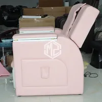 2023 rose vif ongles pédicure chaise canapé avec main Spa bol Massage pied Spa chaises pour beauté ongles Massage boutique