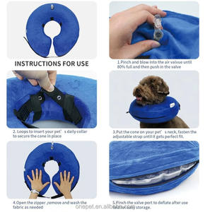 Comfortabele Pvc Pet Recovery Kraag Opblaasbare Hond Kegel Kraag Voor Kat En Hond Nek Beschermende Kraag - Product Image 3